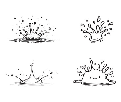 Silhouette splash icon.