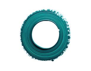 Teal circular brushstroke design