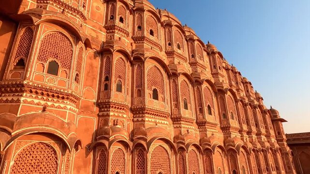 Viewing Hawa Mahal Jaipur Historical Landmark Palace Facade India