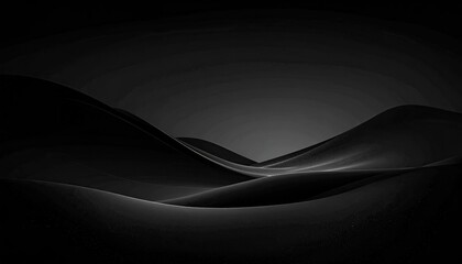 Dark, smooth, flowing hillscapes in deep gray