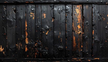 Dark, weathered wooden planks