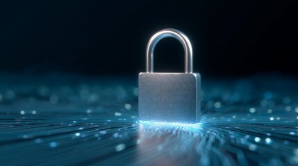 Padlock securing electronic circuit board image shows padlock physically securing electronic circuit board symbolizing data protection and system integrity.
