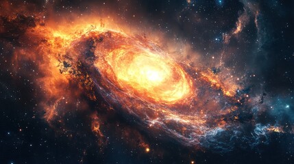 Fototapeta premium Spiral Nebula in Cosmic Space