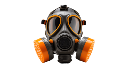 Gas mask isolated on transparent background
