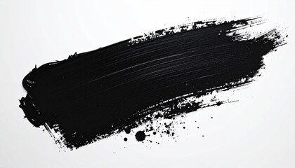 Black paint stroke on white background (12)