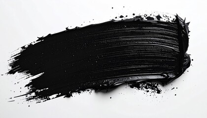 Black paint stroke on white background (11)