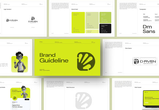 Modern and Clean Brand Guideline Presentation Template