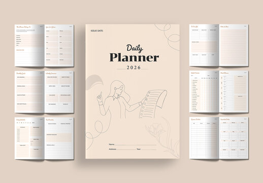 2026 Daily Productivity and Schedule Planner Template