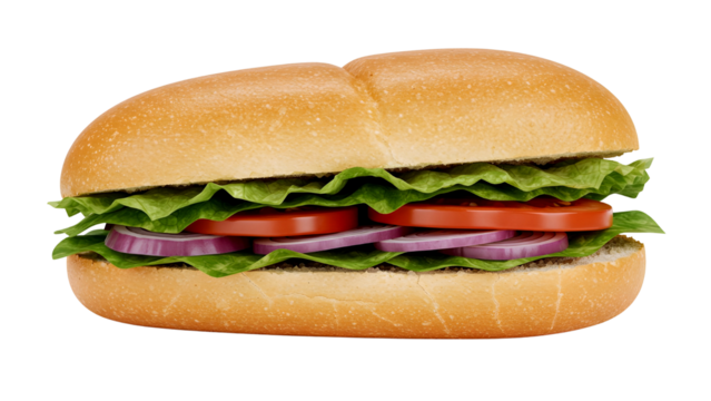 Bright orange inflatable air mattress for camping or guest sleeping isolated on transparent background