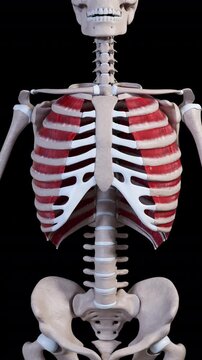 External Intercostalis Muscle Movement Vertical Video