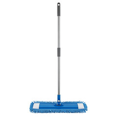 Blue microfiber mop cleaning tool for housework floor washing house hygiene cleanliness on transparent background