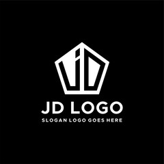 JD Initial logo icon vector image