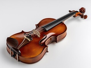 Fototapeta premium High resolution isolated photo of a beautiful violin showcasing its elegant design and craftsmanship