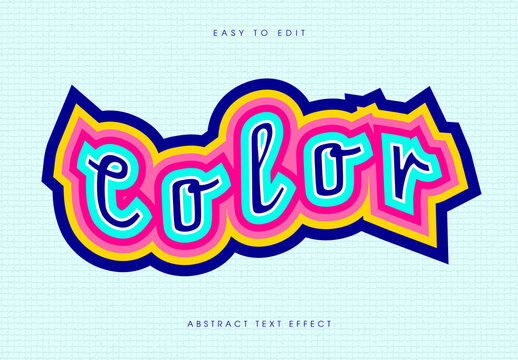 Vibrant Layered Pop Art Text Effect Template