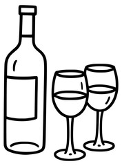 Bottle and glass of wine