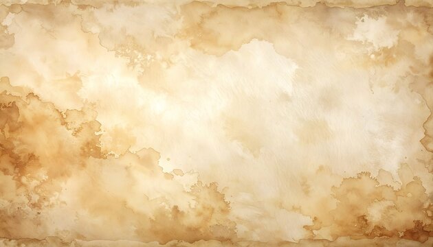 Aged parchment paper with mottled, sepia-toned stains