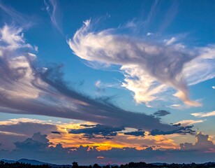 Dramatic sunset cloudscape