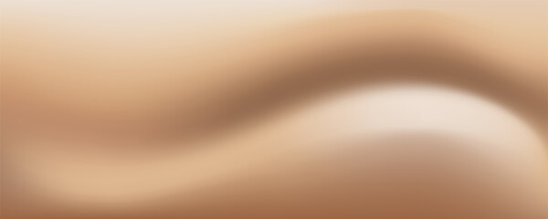Wavy pearl beige gradient background with light color texture. Nude neutral gradation bg. Cream and brown elegant champagne abstract wallpaper