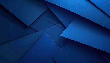 Abstract geometric shapes in deep blue