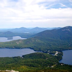 Mountain landscape with lakes