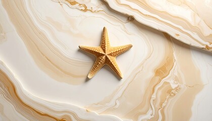 Starfish on marbled surface