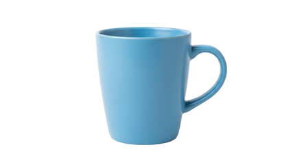 Isolated light blue coffee cup, an everyday object, drinkware for hot beverages, morning drink