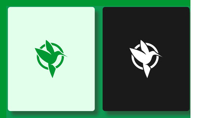 Abstract Hummingbird Modern Logo