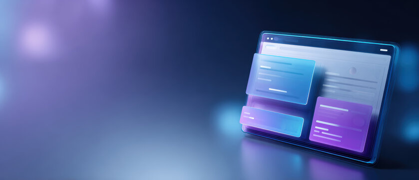 Futuristic digital marketing platform offering innovative solutions by integrating seo and data analytics. forward thinking concept for business strategy and growth