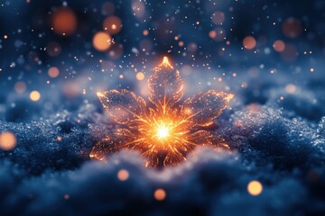 Fototapeta premium Sparkling snowflake.