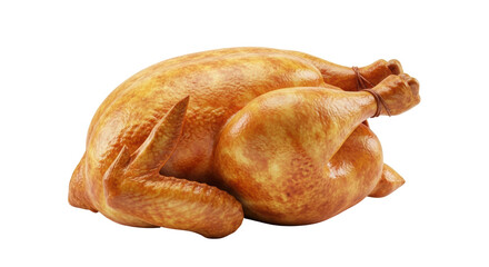 Isolated Whole Roasted Chicken Golden Brown Dinner Thanksgiving Celebration Food Holiday