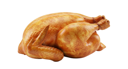 Isolated Whole Roasted Chicken Golden Brown Dinner Thanksgiving Celebration Food Holiday