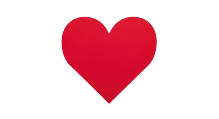 Isolated red heart, a symbol of affection and romance, representing love, perfect for Valentine