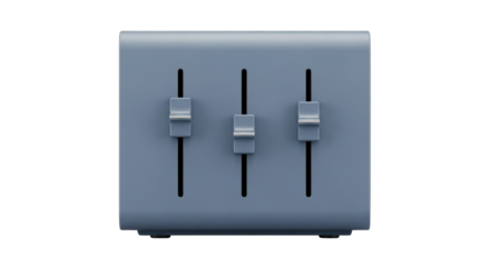 Isolated Audio Mixer Device with Faders, Console for Music Production, Sound Equipment