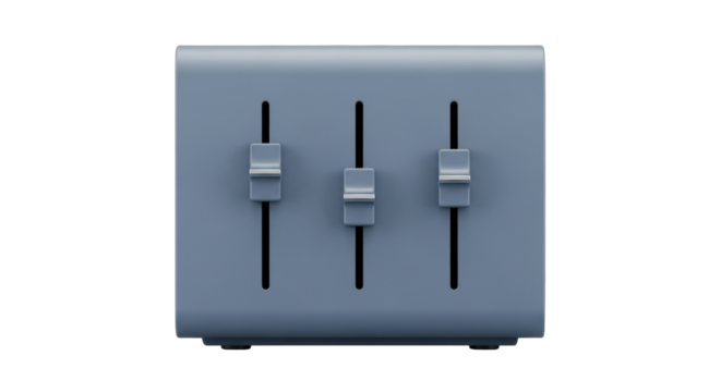 Isolated Audio Mixer Device with Faders, Console for Music Production, Sound Equipment