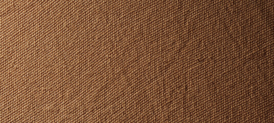 Close-Up of Brown Wool Fabric with Subtle Diagonal Weave