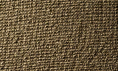 Close-Up of Coarse Brown Burlap Fabric Texture