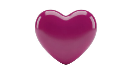 Isolated pink heart shape object for love celebration, valentine's day and romantic gift
