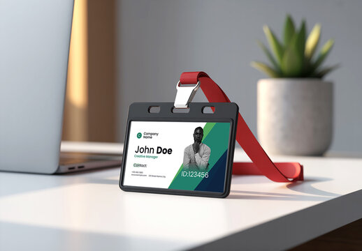 Realistic Corporate Identity Card Mockup