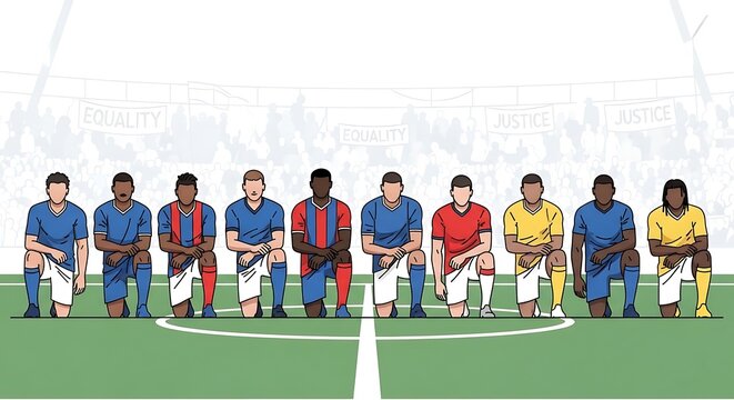 Kneeling for Equality. (3)