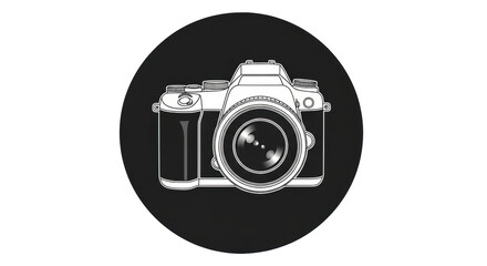 Isolated Digital Camera Graphic Icon for Photography Content Creators and Media Outlets