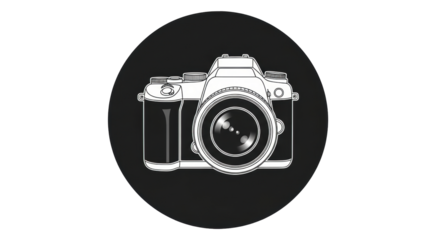 Isolated Digital Camera Graphic Icon for Photography Content Creators and Media Outlets