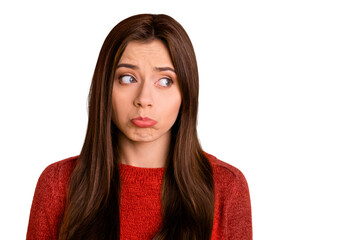 No one loves me.... Portrait of discontent unhappy woman have communication relationship problem...