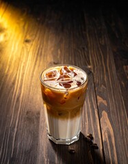 Cozy Autumn Pumpkin Spice Latte on Rustic Countertop – Warm Fall Coffee Drink Photography