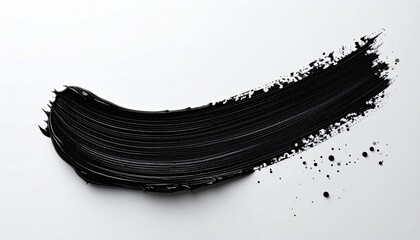 Black paint stroke on white background (2)