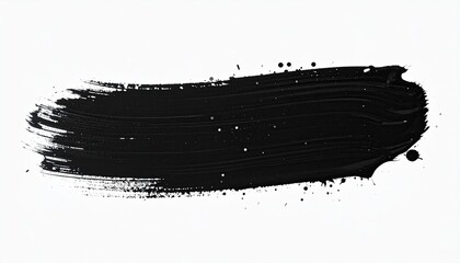 Black paint stroke on white background (15)