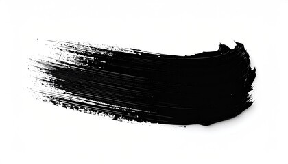 Black paint stroke on white background (9)