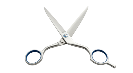 Isolated Hairdressing Scissors Tool. Professional Stainless Steel Barber Shears Equipment
