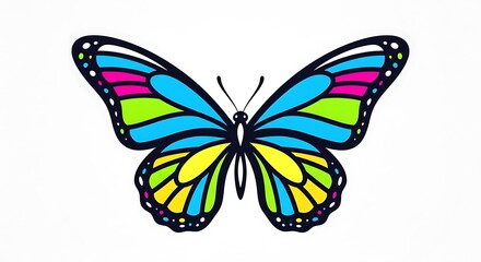 Colorful Butterfly Icon. (2)