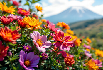flowers in the mountains
