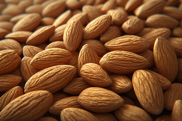 Fototapeta premium almonds on white background